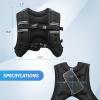 imageZELUS Weighted Vest 6lb8lb12lb16lb20lb25lb30lb Weight Vest with Reflective Stripe for Workout Strength Training Running Fitness Muscle Building Weight Loss WeightliftingBlack
