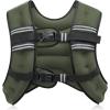 imageZELUS Weighted Vest 6lb8lb12lb16lb20lb25lb30lb Weight Vest with Reflective Stripe for Workout Strength Training Running Fitness Muscle Building Weight Loss WeightliftingGreen