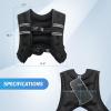 imageZELUS Weighted Vest 6lb8lb12lb16lb20lb25lb30lb Weight Vest with Reflective Stripe for Workout Strength Training Running Fitness Muscle Building Weight Loss WeightliftingBlack