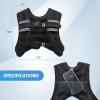 imageZELUS Weighted Vest 6lb8lb12lb16lb20lb25lb30lb Weight Vest with Reflective Stripe for Workout Strength Training Running Fitness Muscle Building Weight Loss WeightliftingBlack