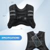 imageZELUS Weighted Vest 6lb8lb12lb16lb20lb25lb30lb Weight Vest with Reflective Stripe for Workout Strength Training Running Fitness Muscle Building Weight Loss WeightliftingBlack