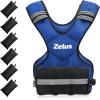 imageZELUS Weighted Vest for Men and Women  410lb1120lb2032lb Vest with 6 Ironsand Weights for Home Workouts  Adjustable Body Weight Vest Exercise Set for Cardio and Strength TrainingBlue