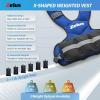 imageZELUS Weighted Vest for Men and Women  410lb1120lb2032lb Vest with 6 Ironsand Weights for Home Workouts  Adjustable Body Weight Vest Exercise Set for Cardio and Strength TrainingBlue