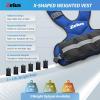imageZELUS Weighted Vest for Men and Women  410lb1120lb2032lb Vest with 6 Ironsand Weights for Home Workouts  Adjustable Body Weight Vest Exercise Set for Cardio and Strength TrainingBlue