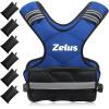 imageZELUS Weighted Vest for Men and Women  410lb1120lb2032lb Vest with 6 Ironsand Weights for Home Workouts  Adjustable Body Weight Vest Exercise Set for Cardio and Strength TrainingBlue
