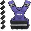 imageZELUS Weighted Vest for Men and Women  410lb1120lb2032lb Vest with 6 Ironsand Weights for Home Workouts  Adjustable Body Weight Vest Exercise Set for Cardio and Strength TrainingViolet