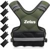 imageZELUS Weighted Vest for Men and Women  410lb1120lb2032lb Vest with 6 Ironsand Weights for Home Workouts  Adjustable Body Weight Vest Exercise Set for Cardio and Strength TrainingGreen