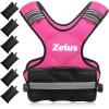 imageZELUS Weighted Vest for Men and Women  410lb1120lb2032lb Vest with 6 Ironsand Weights for Home Workouts  Adjustable Body Weight Vest Exercise Set for Cardio and Strength TrainingPink