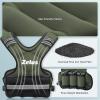 imageZELUS Weighted Vest for Men and Women  410lb1120lb2032lb Vest with 6 Ironsand Weights for Home Workouts  Adjustable Body Weight Vest Exercise Set for Cardio and Strength TrainingGreen