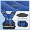 imageZELUS Weighted Vest for Men and Women  410lb1120lb2032lb Vest with 6 Ironsand Weights for Home Workouts  Adjustable Body Weight Vest Exercise Set for Cardio and Strength TrainingBlue