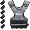 imageZELUS Weighted Vest for Men and Women  410lb1120lb2032lb Vest with 6 Ironsand Weights for Home Workouts  Adjustable Body Weight Vest Exercise Set for Cardio and Strength TrainingGray