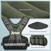 imageZELUS Weighted Vest for Men and Women  410lb1120lb2032lb Vest with 6 Ironsand Weights for Home Workouts  Adjustable Body Weight Vest Exercise Set for Cardio and Strength TrainingGreen