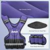 imageZELUS Weighted Vest for Men and Women  410lb1120lb2032lb Vest with 6 Ironsand Weights for Home Workouts  Adjustable Body Weight Vest Exercise Set for Cardio and Strength TrainingViolet