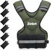 imageZELUS Weighted Vest for Men and Women  410lb1120lb2032lb Vest with 6 Ironsand Weights for Home Workouts  Adjustable Body Weight Vest Exercise Set for Cardio and Strength TrainingGreen