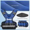imageZELUS Weighted Vest for Men and Women  410lb1120lb2032lb Vest with 6 Ironsand Weights for Home Workouts  Adjustable Body Weight Vest Exercise Set for Cardio and Strength TrainingBlue