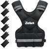 imageZELUS Weighted Vest for Men and Women  410lb1120lb2032lb Vest with 6 Ironsand Weights for Home Workouts  Adjustable Body Weight Vest Exercise Set for Cardio and Strength TrainingBlack
