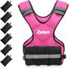 imageZELUS Weighted Vest for Men and Women  410lb1120lb2032lb Vest with 6 Ironsand Weights for Home Workouts  Adjustable Body Weight Vest Exercise Set for Cardio and Strength TrainingPink