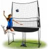 imageZELUS Volleyball Training Equipment 11x8 ft Volleyball Practice Net Station with Adjustable Height ampamp Ball ReturnBlack 1