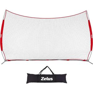 image12x9ft  16x10ft Barricade Backstop Net Ball Sports Barrier Practice Net for Baseball Softball Lacrosse Soccer Basketball and More16x10 ft  Red