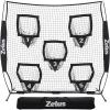 imageZELUS Football Throwing Net Quarterback Training Equipment with 5 Target Pockets Football Practice Throwing Passing Accuracy Trainer with Carry Bag Ground Stakes for Kids AdultsBlack