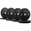 imageZELUS Weight Plate Set of 2 190LB Twin 2quot Bumper Plates for Strength and Training Fitness Olympic Weight Set with Rubber Barbell Dumbbell Plates Stainless Steel Inserts for Pro or Home Gyms