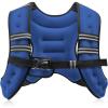 imageZELUS Weighted Vest 6lb8lb12lb16lb20lb25lb30lb Weight Vest with Reflective Stripe for Workout Strength Training Running Fitness Muscle Building Weight Loss WeightliftingBlue