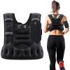 imageZELUS Weighted Vest for Women Men 68121620lb Weight Vest with Arm Pouch Reflective Strips UShaped Rucking Vest for Strength Training Muscle Building Walking Running Vest for FitnessBlack
