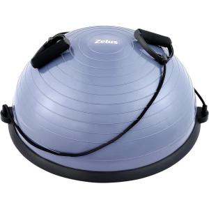 imageZELUS Balance Ball Trainer with Resistance Bands and Foot Pump Inflatable Yoga Ball for Home Gym Workouts 23 Inch Exercise Half Ball for Balance Training Core Strength Fitness More 330lb CapDutch blue