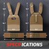 imageZELUS Tactical Weighted Vest Training Vest with MOLLE Panels Chest Pocket Weight Vest for Women Men with Adjustable Shoulder Waist Straps Tactical Training Gear for Outdoor Fitness GymKhaki