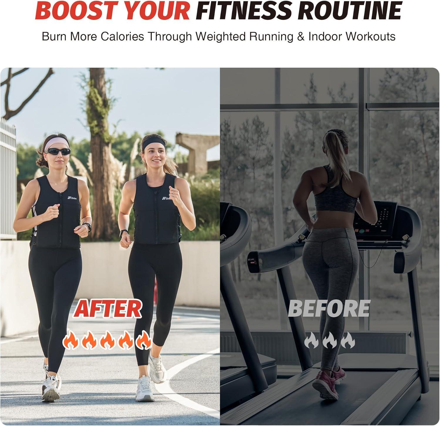 imageZELUS Weighted Vest 10ampamp15lb ZFit Weight Vest for Women Men with Adjustable Soft Iron Weights Unisex Training Vest for Walking Strength Training Workout Vest with Pockets Reflective Strip Black MLBlack