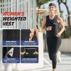 imageZELUS Weighted Vest 10ampamp15lb ZFit Weight Vest for Women Men with Adjustable Soft Iron Weights Unisex Training Vest for Walking Strength Training Workout Vest with Pockets Reflective Strip Black MLBlack