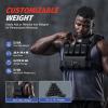 imageZELUS Weighted Vest Men 233645 lb Weight Vest with 101620 Adjustable Iron Weights for Muscle Building Strength ampamp Functional Training Weighted Vest for Men with Reflective StripsBlack