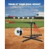 imageZelus Baseball Swing Trainer with 5 Resistance Levels 3145 in Height Adjustable Baseball Hitting Trainer for All Ages Auto Reset Softball amp Baseball Training Equipment with Metal Stakes amp Carry Bag